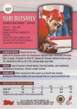 1999-00 Topps Premier Plus #107 Yuri Butsayev Back