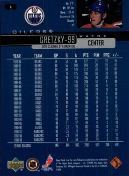1999-00 Upper Deck #4 Wayne Gretzky Back