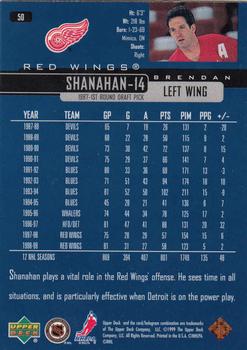 1999-00 Upper Deck #50 Brendan Shanahan Back