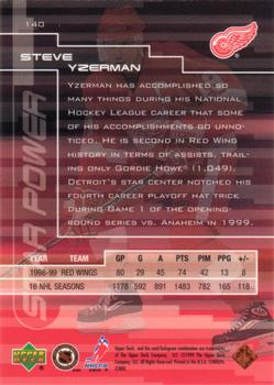 1999-00 Upper Deck #140 Steve Yzerman Back