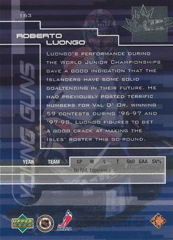 1999-00 Upper Deck #163 Roberto Luongo Back