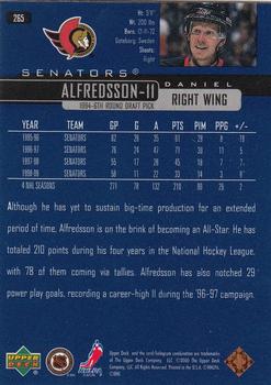 1999-00 Upper Deck #265 Daniel Alfredsson Back