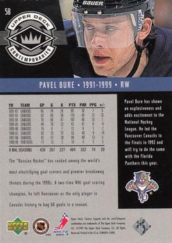 1999-00 Upper Deck Century Legends #58 Pavel Bure Back