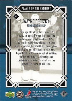 1999-00 Upper Deck Century Legends #82 Wayne Gretzky Back