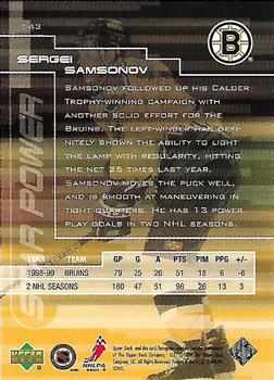 1999-00 Upper Deck Gold Reserve #143 Sergei Samsonov Back