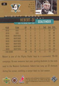 1999-00 Upper Deck Gold Reserve #171 Guy Hebert Back