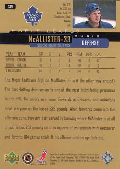 1999-00 Upper Deck Gold Reserve #349 Chris McAllister Back