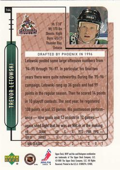1999-00 Upper Deck MVP #164 Trevor Letowski Back