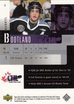 1999-00 Upper Deck Prospects #7 Darryl Bootland Back