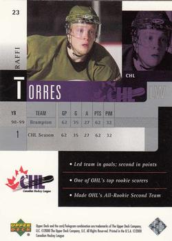 1999-00 Upper Deck Prospects #23 Raffi Torres Back