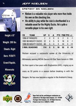 1999-00 Upper Deck Wayne Gretzky #7 Jeff Nielsen Back