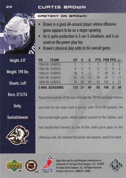 1999-00 Upper Deck Wayne Gretzky #25 Curtis Brown Back