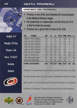 1999-00 Upper Deck Wayne Gretzky #39 Keith Primeau Back