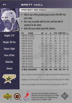 1999-00 Upper Deck Wayne Gretzky #54 Brett Hull Back