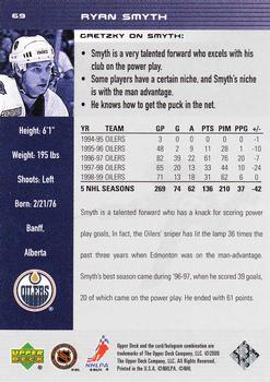 1999-00 Upper Deck Wayne Gretzky #69 Ryan Smyth Back