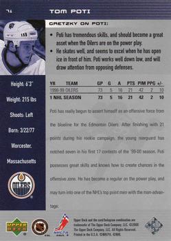 1999-00 Upper Deck Wayne Gretzky #71 Tom Poti Back