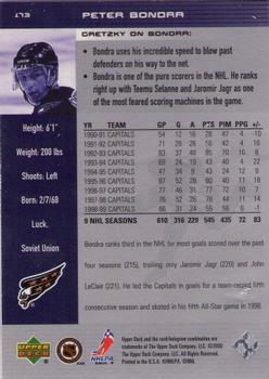 1999-00 Upper Deck Wayne Gretzky #173 Peter Bondra Back