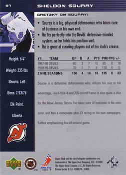 1999-00 Upper Deck Wayne Gretzky #97 Sheldon Souray Back