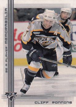 2000-01 Be a Player Memorabilia #207 Cliff Ronning Front