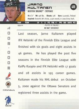2000-01 Be a Player Memorabilia #408 Jarno Kultanen Back