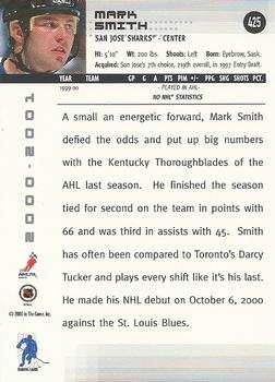2000-01 Be a Player Memorabilia #425 Mark Smith Back