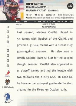 2000-01 Be a Player Memorabilia #434 Maxime Ouellet Back