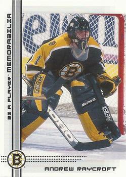 2000-01 Be a Player Memorabilia #485 Andrew Raycroft Front
