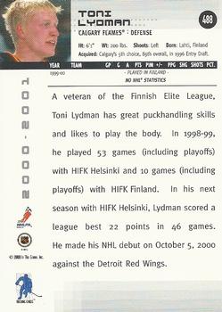 2000-01 Be a Player Memorabilia #488 Toni Lydman Back