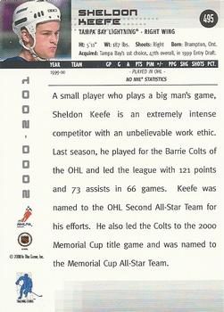 2000-01 Be a Player Memorabilia #495 Sheldon Keefe Back