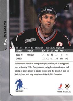 2000-01 Be a Player Signature Series #1 Doug Gilmour Back