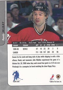 2000-01 Be a Player Signature Series #70 Randy McKay Back