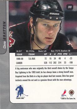 2000-01 Be a Player Signature Series #99 Chris Gratton Back