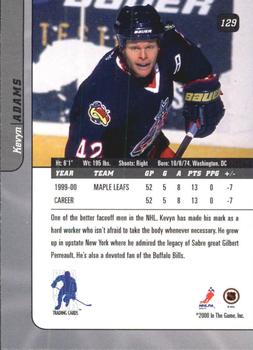2000-01 Be a Player Signature Series #129 Kevyn Adams Back