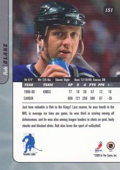 2000-01 Be a Player Signature Series #151 Rob Blake Back