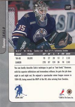 2000-01 Be a Player Signature Series #157 Tommy Salo Back