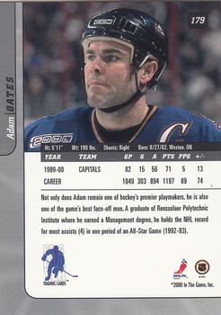 2000-01 Be a Player Signature Series #179 Adam Oates Back