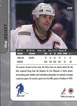 2000-01 Be a Player Signature Series #209 Doug Weight Back