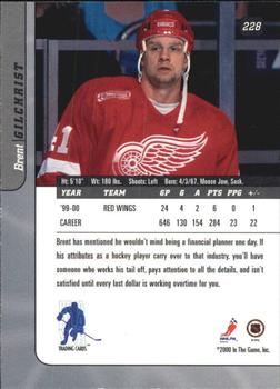 2000-01 Be a Player Signature Series #228 Brent Gilchrist Back