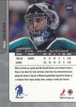 2000-01 Be a Player Signature Series #250 Steve Shields Back