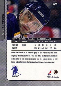 2000-01 Be a Player Signature Series #181 Pierre Turgeon Back