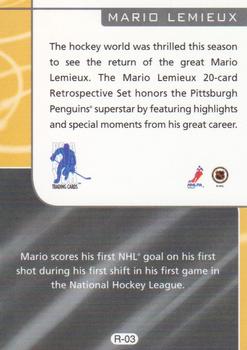 2000-01 Be a Player Signature Series - Mario Lemieux Retrospective #R-03 Mario Lemieux Back