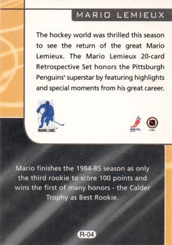 2000-01 Be a Player Signature Series - Mario Lemieux Retrospective #R-04 Mario Lemieux Back
