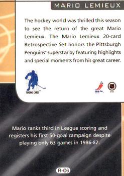 2000-01 Be a Player Signature Series - Mario Lemieux Retrospective #R-06 Mario Lemieux Back