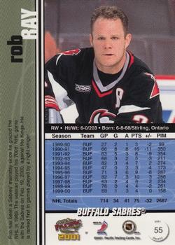 2000-01 Pacific #55 Rob Ray Back