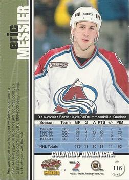 2000-01 Pacific #116 Eric Messier Back