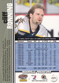 2000-01 Pacific #225 Cliff Ronning Back