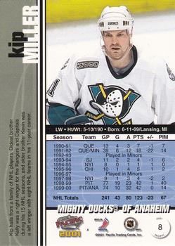2000-01 Pacific # 10 Mint Steve Rucchin Anaheim Ducks Hockey Card 