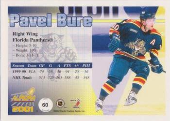2000-01 Pacific Aurora #60 Pavel Bure Back