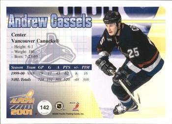 2000-01 Pacific Aurora #142 Andrew Cassels Back