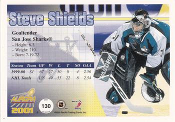 2000-01 Pacific Aurora #130 Steve Shields Back